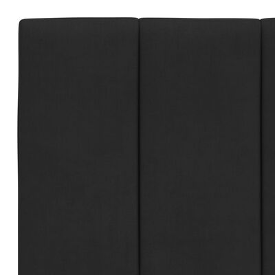 vidaXL Coussin de tête de lit noir 100 cm velours