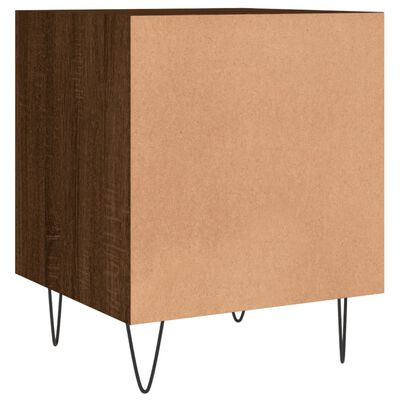 vidaXL Table de chevet chêne marron 40x40x50 cm bois d’ingénierie