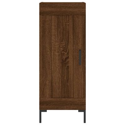 vidaXL Buffet haut Chêne marron 34,5x34x180 cm Bois d'ingénierie