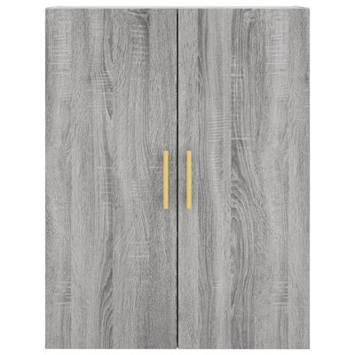 vidaXL Buffet haut Sonoma gris 69,5x34x180 cm Bois d'ingénierie