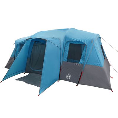 vidaXL Tente familiale tunnel 16 personnes bleu imperméable