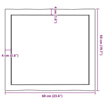 vidaXL Dessus de table bois massif traité bordure assortie