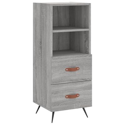 vidaXL Buffet Sonoma gris 34,5x34x90 cm Bois d'ingénierie