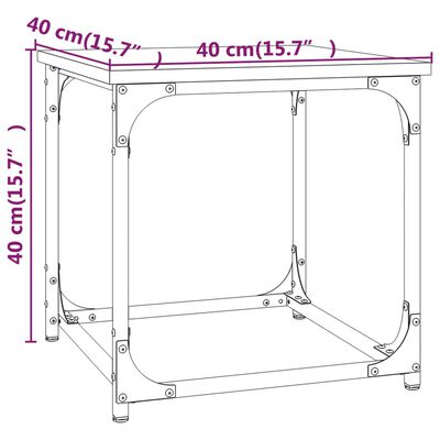 vidaXL Table d'appoint Chêne sonoma 40x40x40 cm Bois d'ingénierie