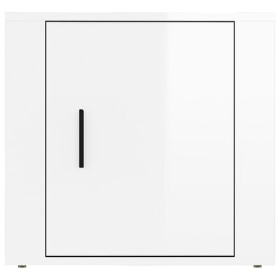 vidaXL Tables de chevet 2 pcs Blanc brillant 50x39x47 cm