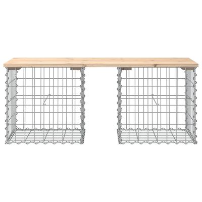 vidaXL Banc de jardin design de gabion 103x44x42 cm bois massif de pin