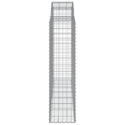 vidaXL Paniers à gabions arqués 30 pcs 200x50x160/180 cm Fer galvanisé