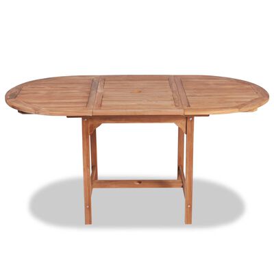 Table extensible de jardin (110-160)x80x75 cm Teck solide