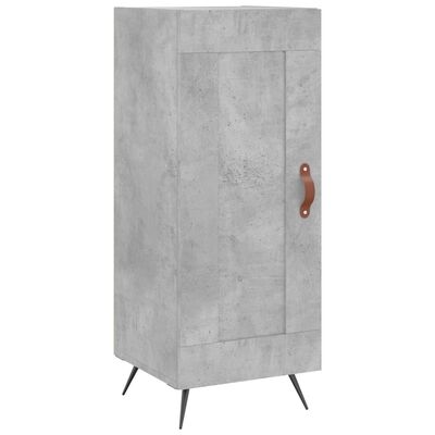 vidaXL Buffet haut Gris béton 34,5x34x180 cm Bois d'ingénierie