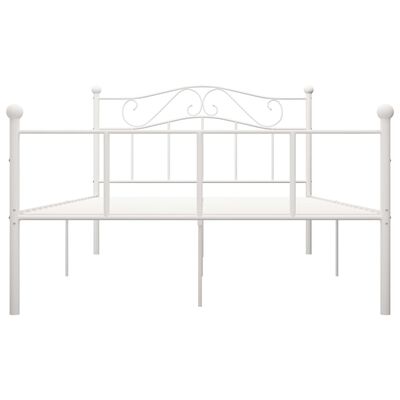 vidaXL Cadre de lit sans matelas blanc métal 140x200 cm