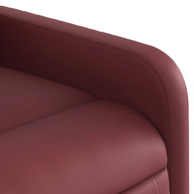 vidaXL Fauteuil de massage inclinable électrique rouge bordeaux