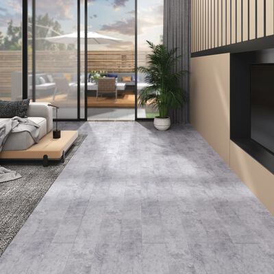 vidaXL Dalles de plancher PVC 4,46 m² 3 mm autoadhésif gris ciment