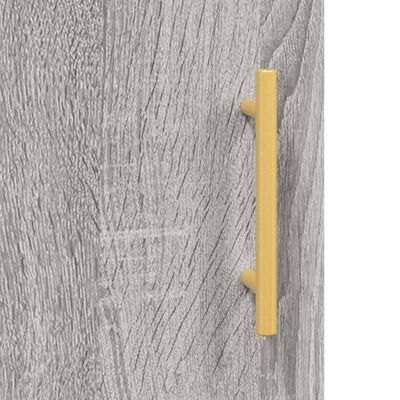 vidaXL Buffet haut Sonoma gris 34,5x34x180 cm Bois d'ingénierie