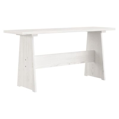 vidaXL Ensemble à manger REINE 3 pcs blanc bois de pin massif