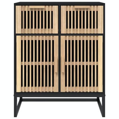 vidaXL Buffet noir 60x30x75 cm bois d'ingénierie