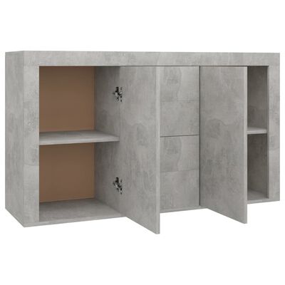 vidaXL Buffet Gris béton 120x36x69 cm Bois d’ingénierie