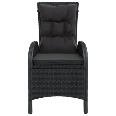 vidaXL Ensemble de bistro de jardin 3 pcs Résine tressée Noir