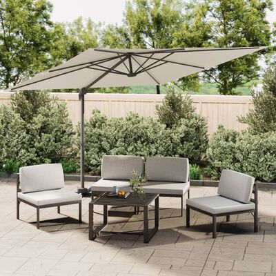 vidaXL Parasol de jardin en porte-à-faux avec mât en aluminium