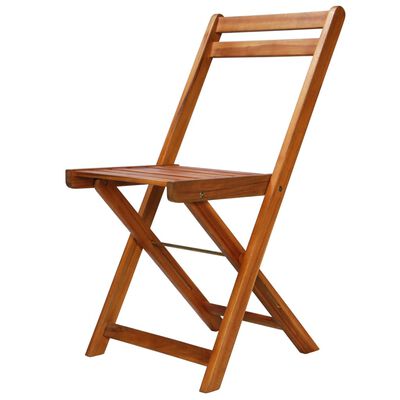 vidaXL Chaises de bistro d'extérieur lot de 2 Bois d'acacia solide