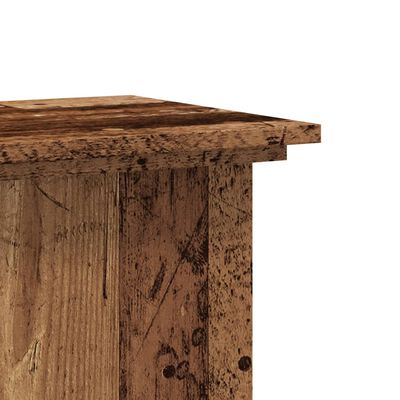 vidaXL Support pour plantes vieux bois 33x33x80 cm bois d'ingénierie