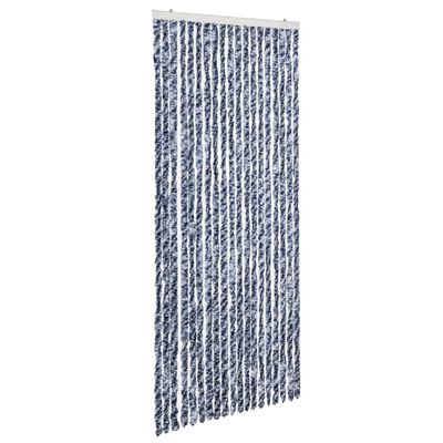 vidaXL Moustiquaire Bleu blanc et argenté 56x185 cm Chenille