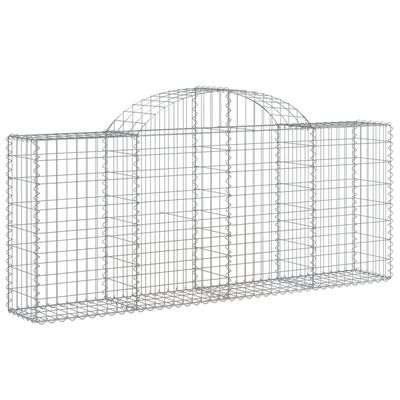 vidaXL Paniers à gabions arqués 10 pcs 200x30x80/100 cm Fer galvanisé