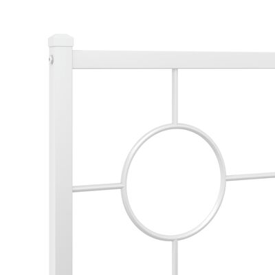 vidaXL Tête de lit métal blanc 80 cm