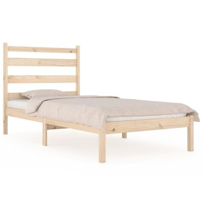 vidaXL Cadre de lit bois de pin massif 90x190 cm simple