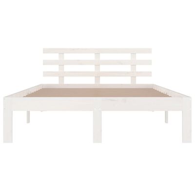 vidaXL Cadre de lit sans matelas blanc bois massif 160x200 cm