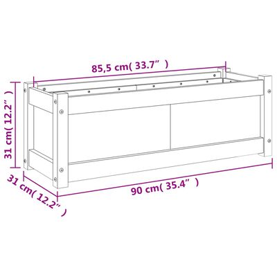 vidaXL Jardinières 2 pcs bois de pin massif