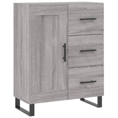 vidaXL Buffet haut Sonoma gris 69,5x34x180 cm Bois d'ingénierie