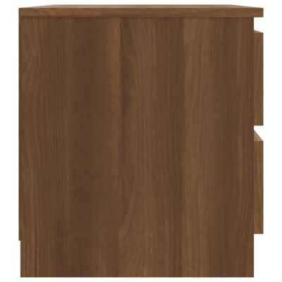 vidaXL Table de chevet Chêne marron 50x39x43,5 cm Bois d'ingénierie