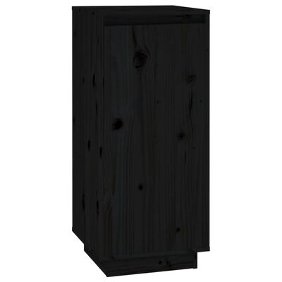 vidaXL Armoire à chaussures Noir 35x35x80 cm Bois de pin massif