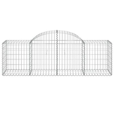 vidaXL Paniers à gabions arqués 10 pcs 200x50x60/80 cm Fer galvanisé