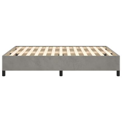 vidaXL Cadre de lit sans matelas gris clair 140x190 cm velours