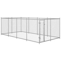 vidaXL Chenil extérieur pour chiens 7,6 x 3,8 x 1,9 m