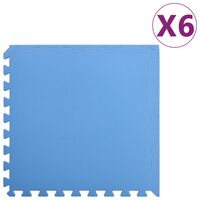 vidaXL Tapis de sol 6 pcs 2,16 ㎡ EVA Mousse Bleu