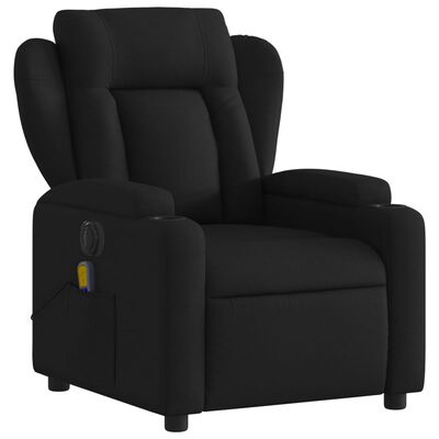 vidaXL Fauteuil de massage inclinable électrique Noir Tissu