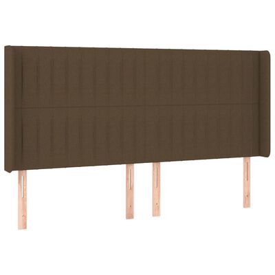 vidaXL Sommier à lattes de lit matelas et LED Marron foncé 180x200cm