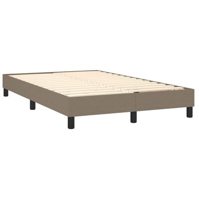 vidaXL Sommier à lattes de lit matelas et LED taupe 120x190 cm tissu