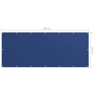 vidaXL Écran de balcon Bleu 120x300 cm Tissu Oxford