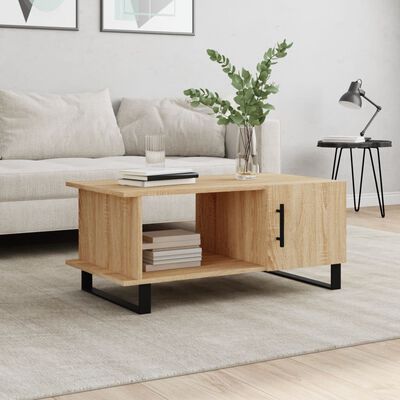 vidaXL Table basse chêne sonoma 90x50x40 cm bois d'ingénierie