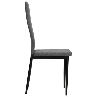 vidaXL Chaises à manger lot de 4 gris clair tissu