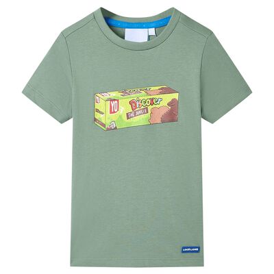 T-shirt pour enfants avec manches courtes kaki 104