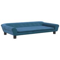 vidaXL Canapé pour enfants bleu 100x50x26 cm velours