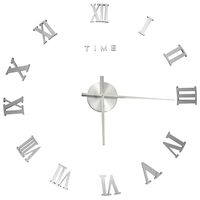 vidaXL Horloge murale 3D Design moderne Argenté 100 cm XXL