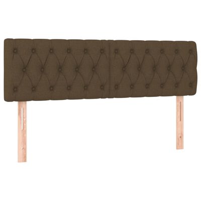 vidaXL Sommier à lattes de lit avec matelas Marron foncé 140x190 cm