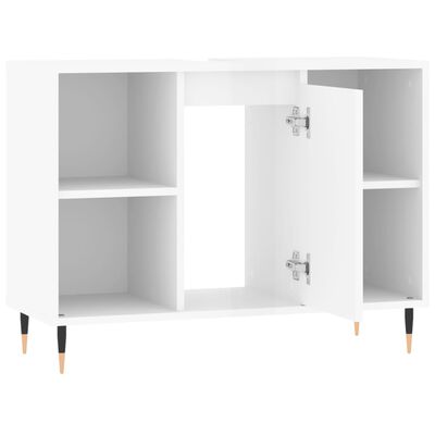 vidaXL Armoire de salle de bain blanc brillant 80x33x60 cm