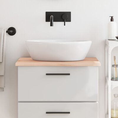 vidaXL Comptoir de salle de bain 60x60x2 cm bois massif non traité