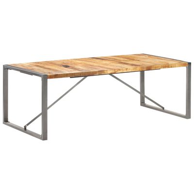 vidaXL Table à manger 220x100x75 cm Bois de manguier massif brut